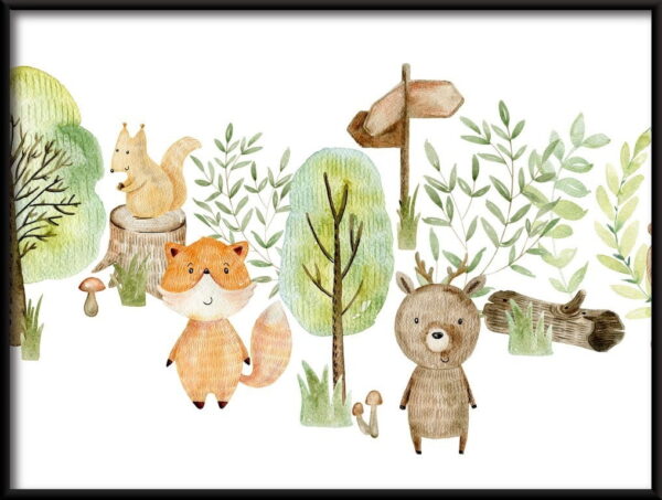 Affiche animaux de la forêt – Image 2
