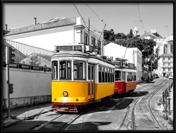 Tramway dans les rues de l'affiche de Lisbonne – Image 2
