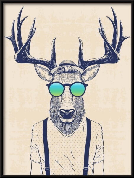 Affiche de cerf hipster – Image 2