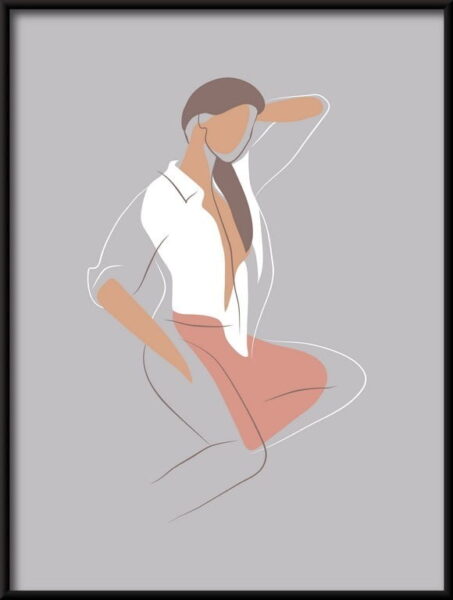 Femme au style linéaire – Image 2