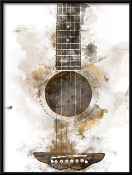 Guitare aquarelle Poster – Image 2
