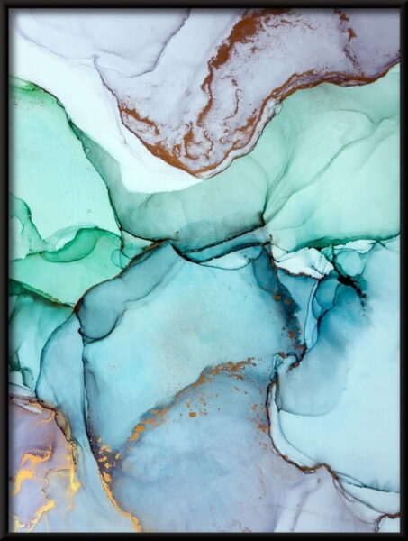 Affiche aquarelles bleues – Image 2