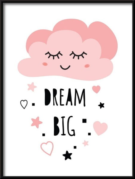 Nuage rose Poster