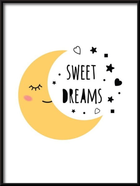 Doux rêves lune Poster