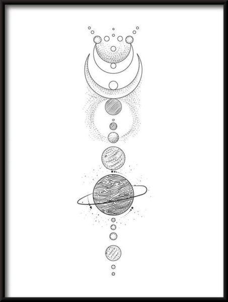 Phase de lune géométrique 1 Poster