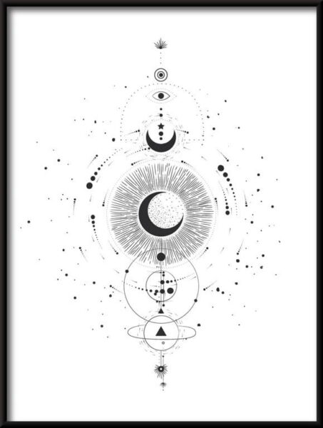 Phase de lune géométrique 2 Poster