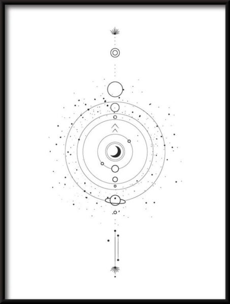 Phase de lune géométrique 3 Poster