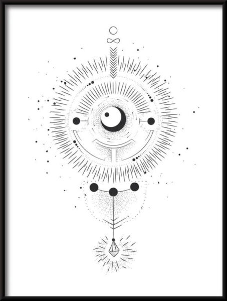 Phase de lune géométrique 4 Poster