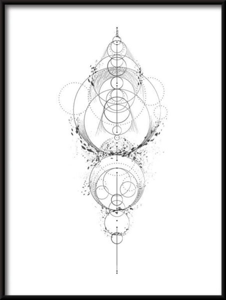 Phase de lune géométrique 6 Poster