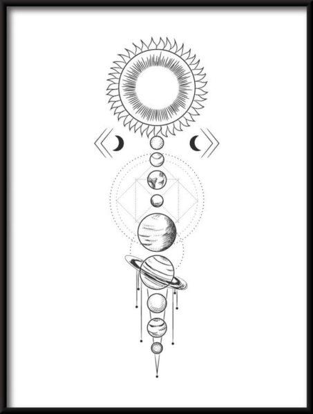 Phase de lune géométrique 8 Poster