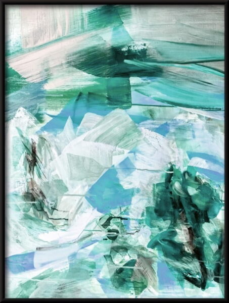 Toile verte abstraite Poster – Image 2
