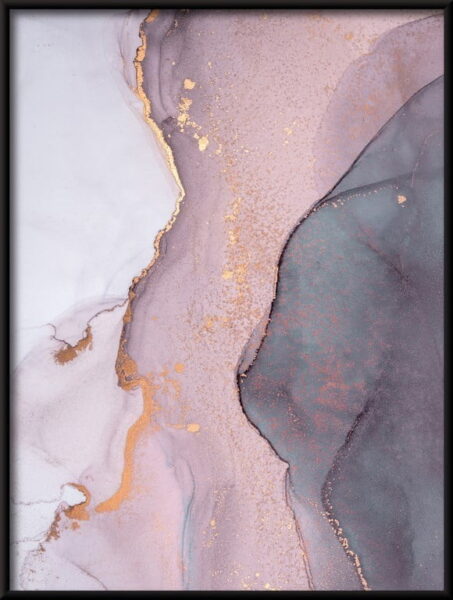 Affiche d'abstraction aquarelle rose – Image 2