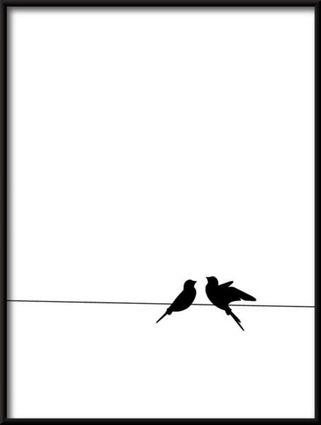 Affiche de silhouettes d'oiseaux