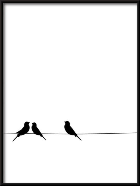 Affiche Oiseau sur le fil