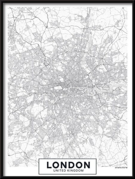Carte de l'affiche de Londres
