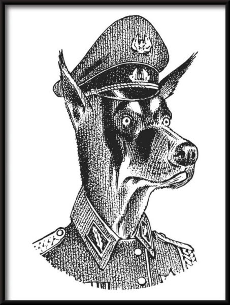Chien en uniforme