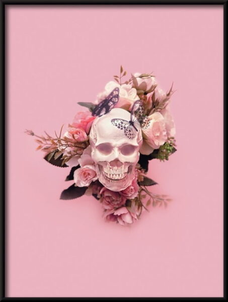 Crâne avec des fleurs – Image 2
