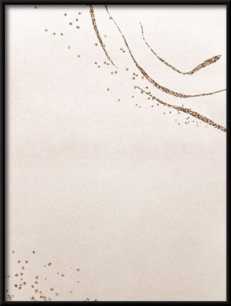 Affiche d'abstraction dorée – Image 2