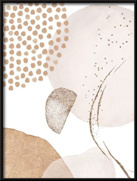 Affiche d'abstraction dorée – Image 2