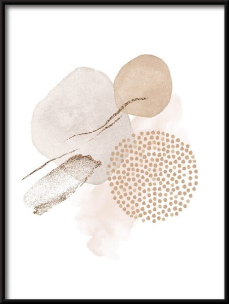 Affiche d'abstraction dorée