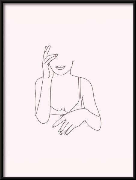 Dessin linéaire femmes Poster – Image 2