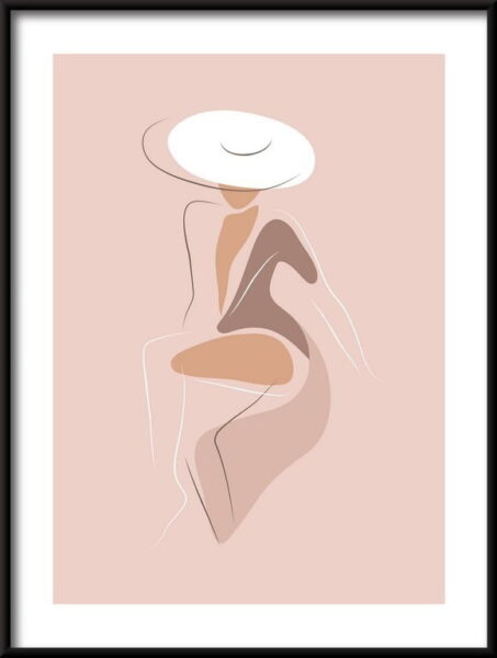 Femme au style linéaire