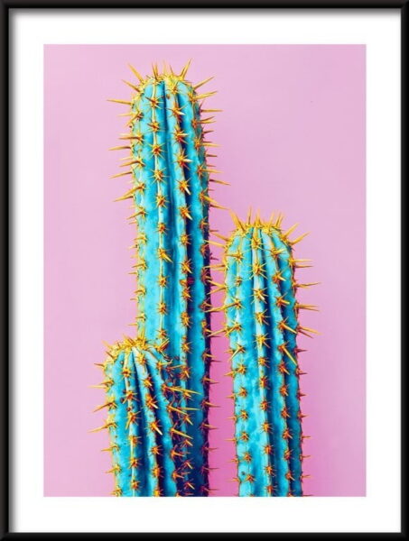 Affiche cactus néon