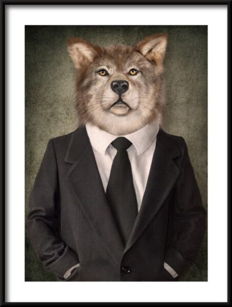 Chien en costume Poster