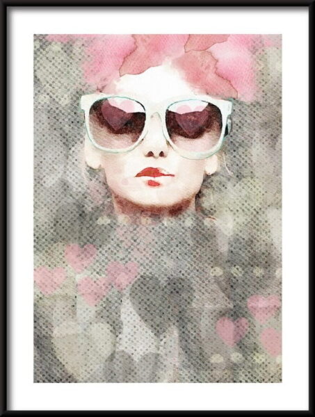 Portrait à l'aquarelle Poster