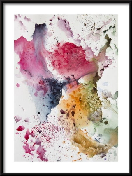Affiche aquarelle abstraite