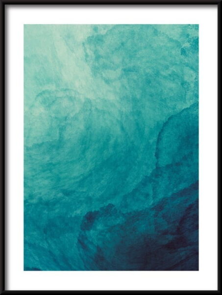 Affiche abstraite turquoise