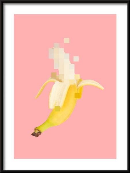 Collage avec banane Poster