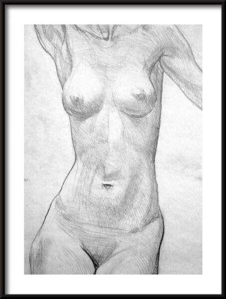 Croquis du corps féminin Poster