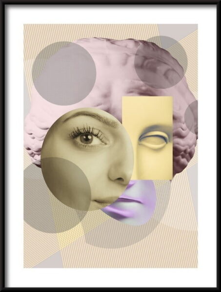 Collage d'art contemporain Poster