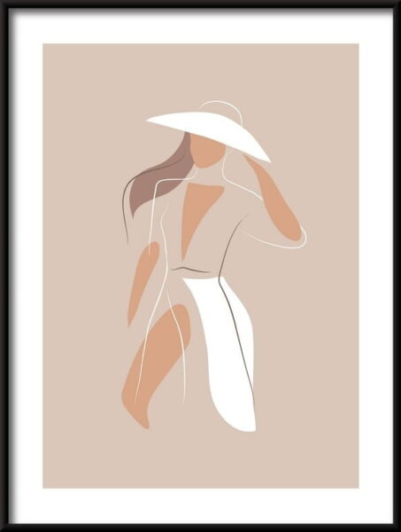 Femme au style linéaire