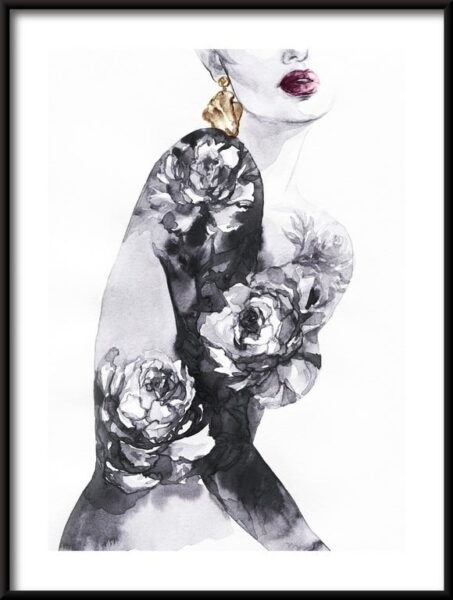 Femme en fleurs