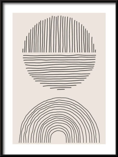 Affiche de composition linéaire