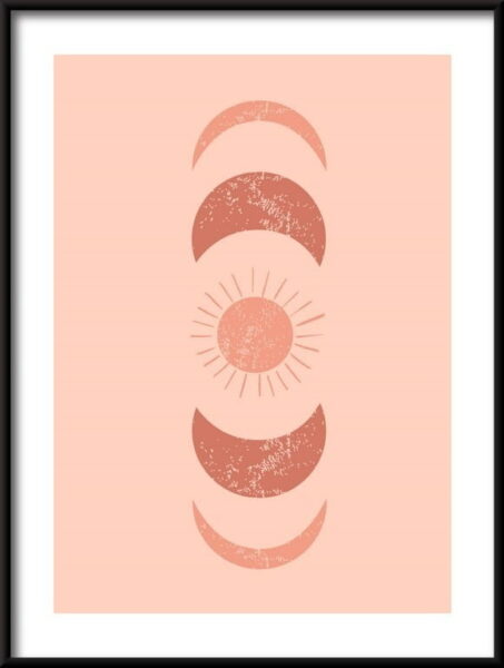 Affiche de phase de lune