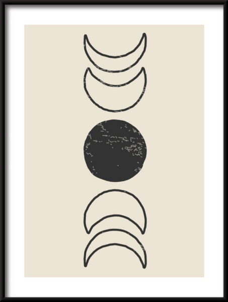 Affiche des phases de lune
