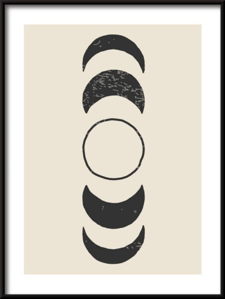 Affiche des phases de lune