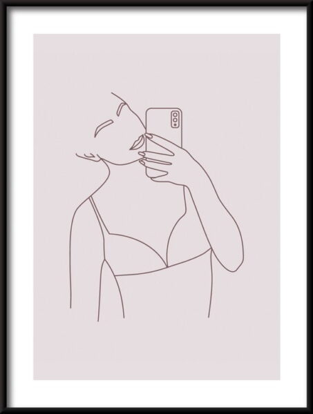 Dessin linéaire femmes Poster