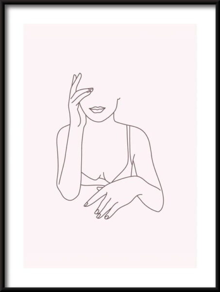 Dessin linéaire femmes Poster
