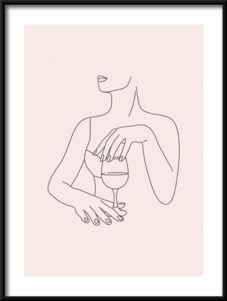 Dessin linéaire femmes Poster