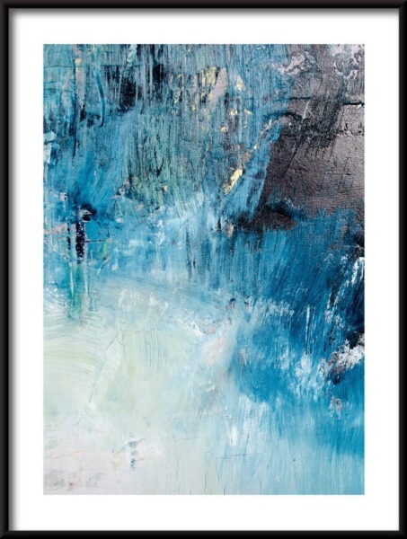 Image bleue abstraite Poster