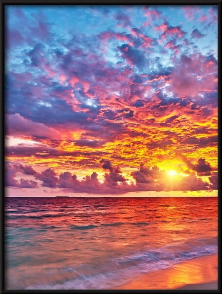 Affiche Coucher de soleil aux Maldives – Image 4