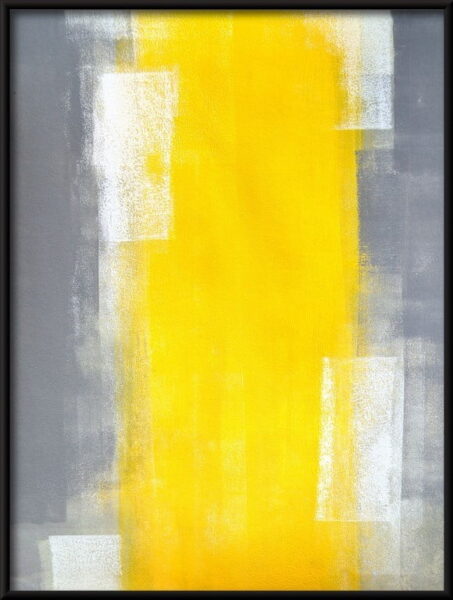 Affiche d'abstraction jaune-gris – Image 4