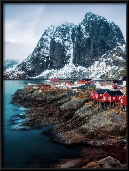 Affiche Maisons rouges en Norvège – Image 4