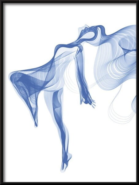 Affiche abstraite de danseur