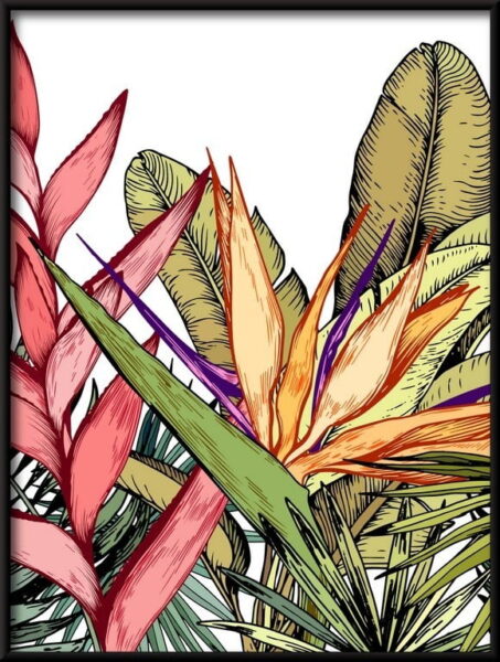 Feuilles de palmiers tropicaux Poster – Image 4