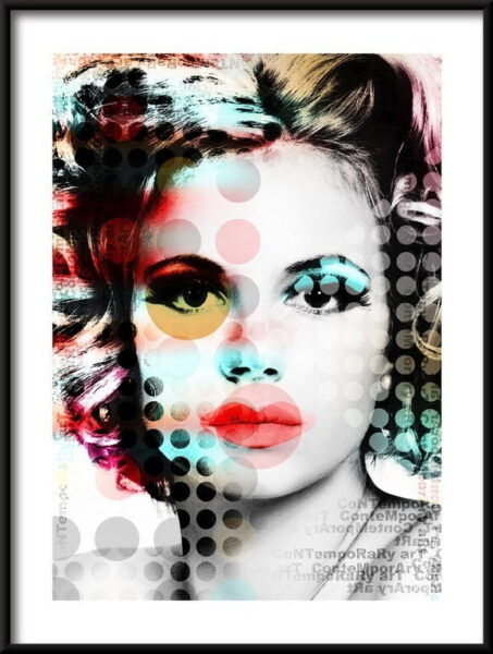 Affiche de portrait de style pop-art